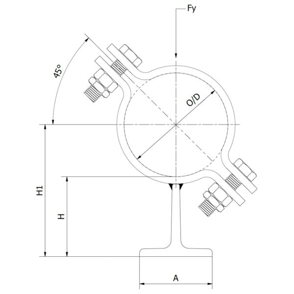 Pijpschoen Fig 808 Op T Profiel 80x80x9 S235jr Zwart 4