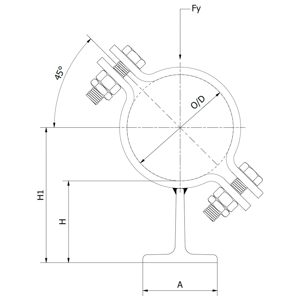 Pijpschoen Fig 808 Op T Profiel 80x80x9 S235jr Zwart 4