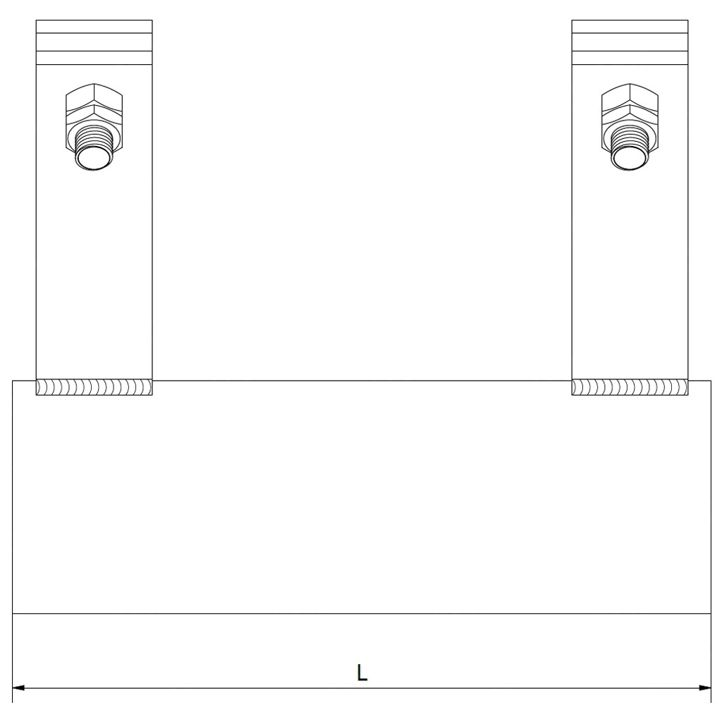 Pijpschoen Fig. 810 | op T-profiel 100x100x11 | S235JR zwart - Afbeelding 3
