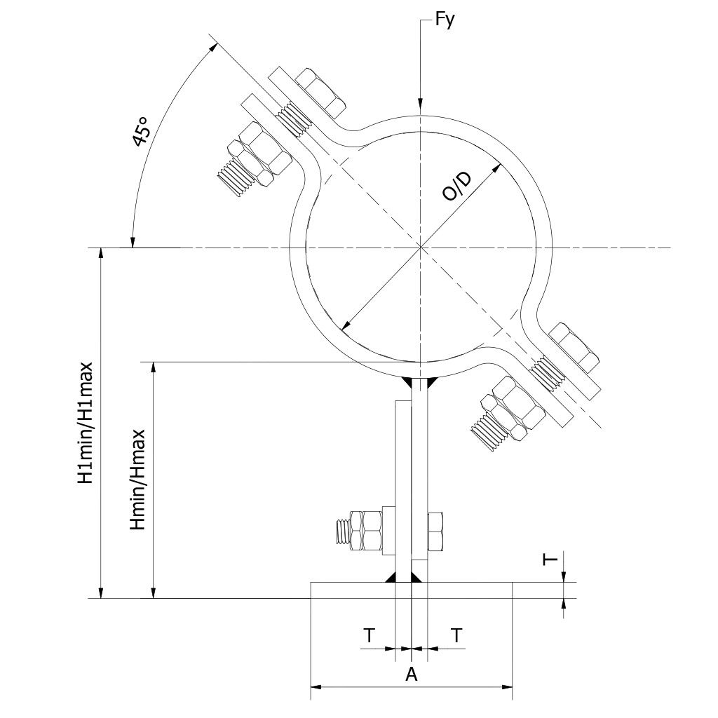 Pijpschoen Fig 826 In Hoogte Verstelbaar 110 165 S235jr Thermisch Verzinkt 4